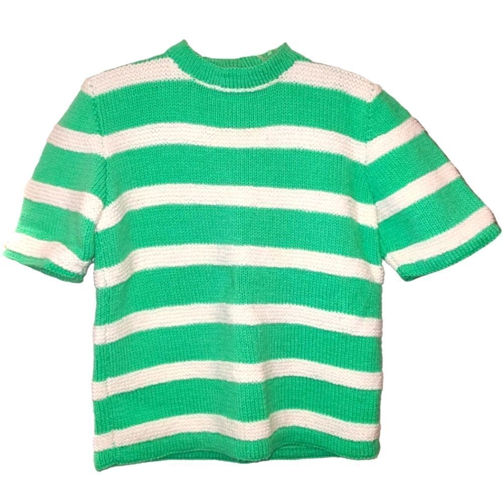 Vintage Spring Stripe Colorblock Sweater